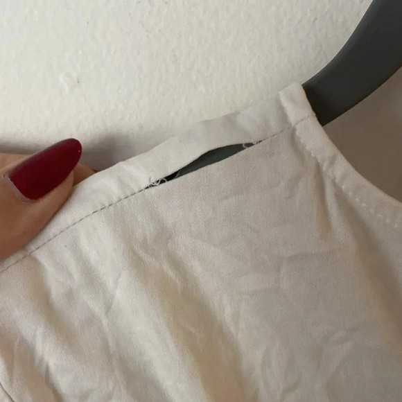 Theory Carrian Precise Peplum Stretch Cotton Pleated White Blouse Size S - Picture 10 of 13